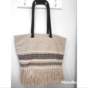 California Home Canvas Tote Bag with snap closure